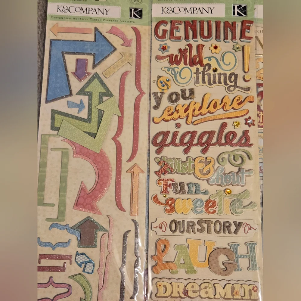K&Company Scrapbook Sticker Set Bundle Paper Crafts